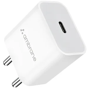 Ambrane 20W Type C Mobile Charger Adapter, Fast Charging For Android, iPhone - RAAP M20